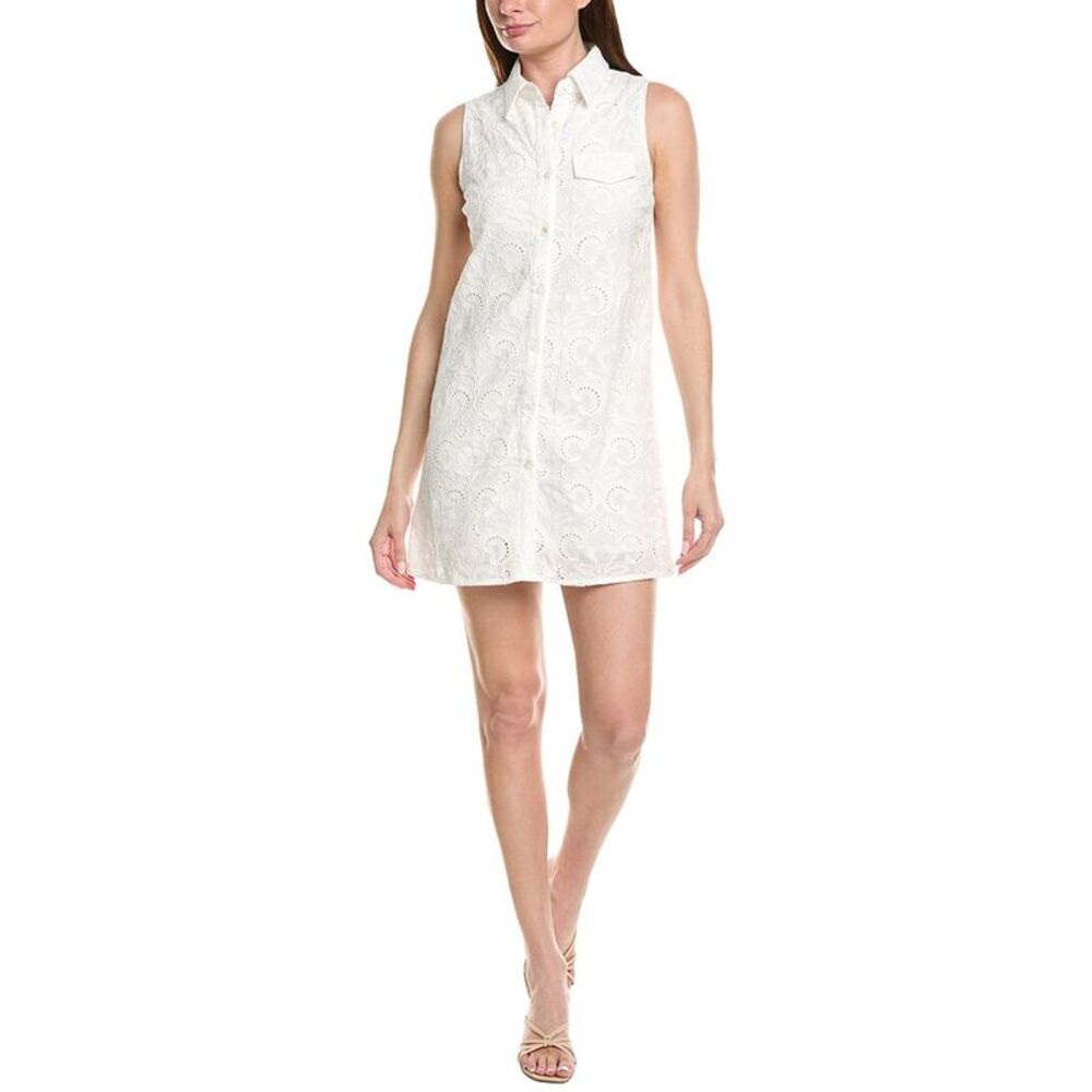 Anna Kay Womens  Aqua Lace Mini Dress, White